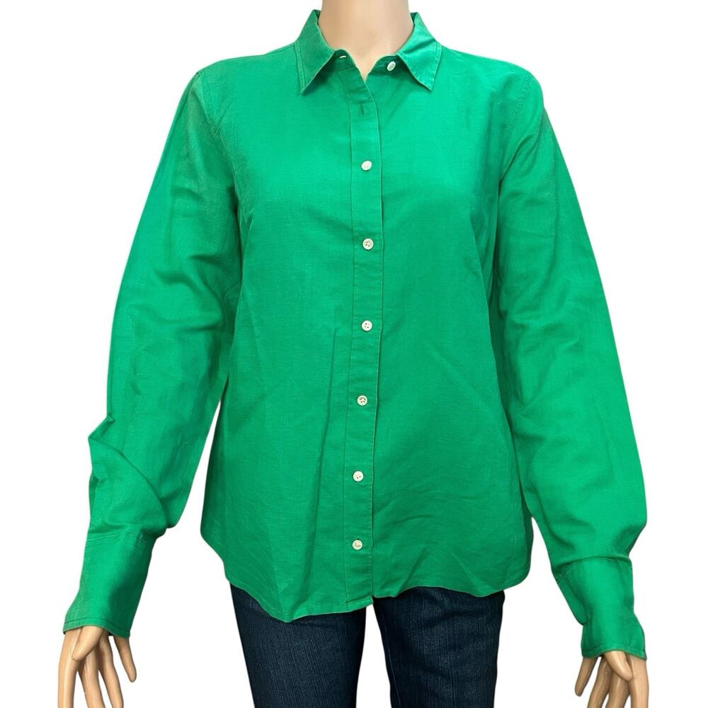 J. Crew Green Button Down Shirt